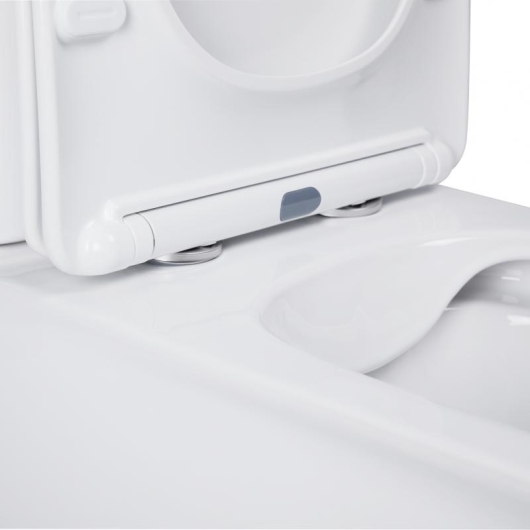 Унитаз-компакт Qtap Nando безободковый с сиденьем Soft-close QT12221222AW, изображение 3