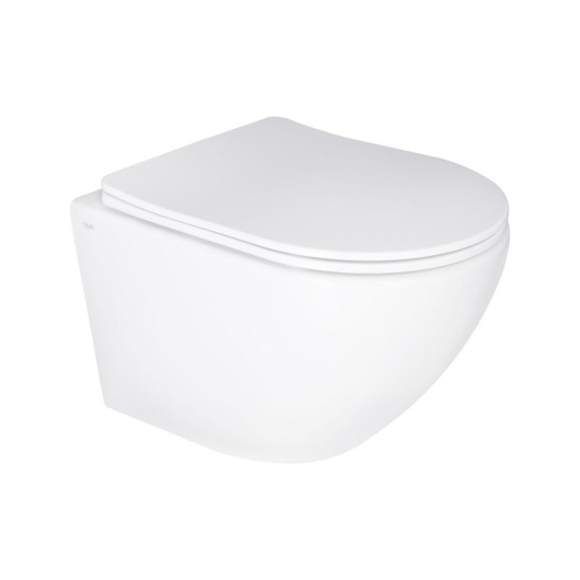 Унитаз подвесной Qtap Jay безободковый Ultra Quiet с сиденьем Soft-close QT07335177W, изображение 8
