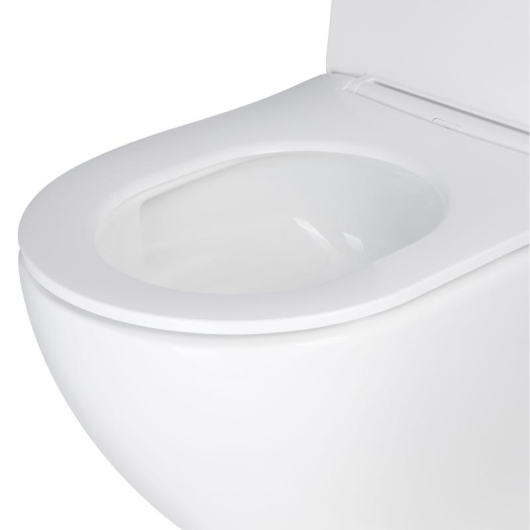 Унитаз подвесной Qtap Jay безободковый Ultra Quiet с сиденьем Soft-close QT07335177W, изображение 13