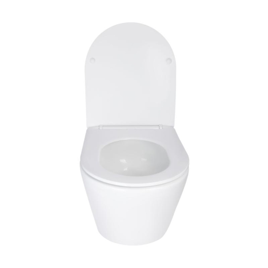 Унитаз подвесной Qtap Swan безободковый Ultra Quiet с сиденьем Soft-close QT16335179W, изображение 3