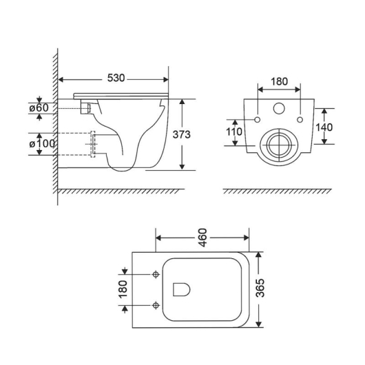 Унитаз подвесной Qtap Gemini безободковый с сиденьем Soft-close QT2533076EUQW, изображение 12