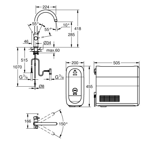 Система фільтрів для питної води зі змішувачем Grohe Blue Home Connected (31455001), изображение 2