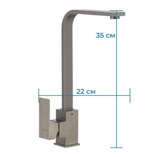 Кухонний змішувач Mixxus KUB 011 (SS0028), изображение 2