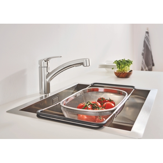 Змішувач для кухні з висувним виливом Grohe Eurosmart New (30305001), изображение 3