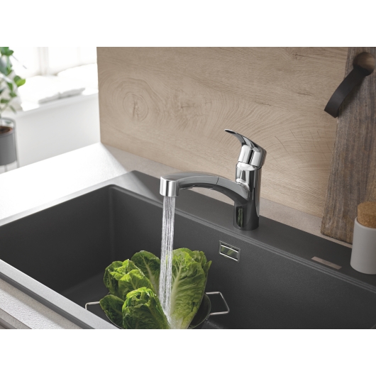 Змішувач для кухні з висувним виливом Grohe Eurosmart New (30305001), изображение 5