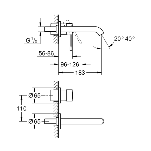 Змішувач для раковини прихованого монтажу Grohe Essence New (19408001), изображение 3