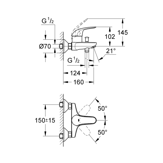 Змішувач для ванни Grohe Eurosmart (33300002), изображение 2