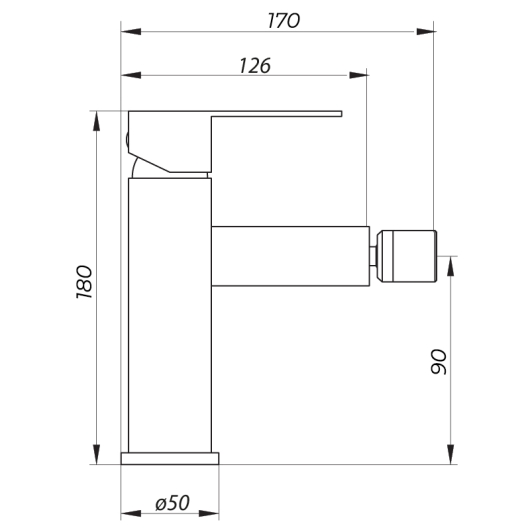 Змішувач для біде Zerix LR75033 (LL1669), изображение 2