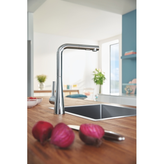 Змішувач для кухні з висувним виливом Grohe Zedra (32553002), изображение 3