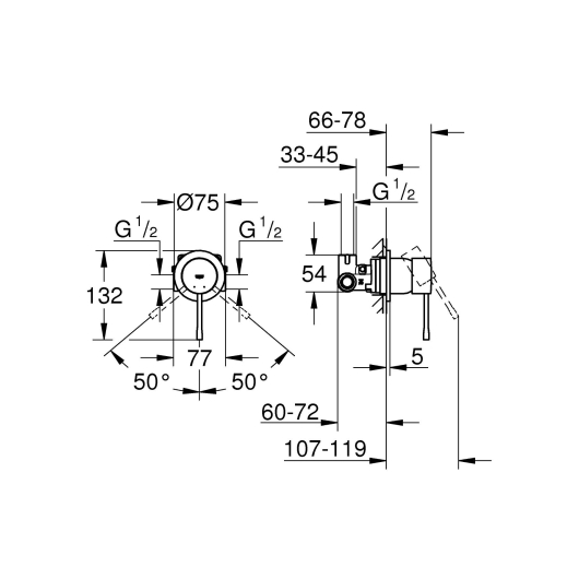 Одноважільний змішувач для душу прихованого монтажу Grohe Essence (29197000), изображение 2