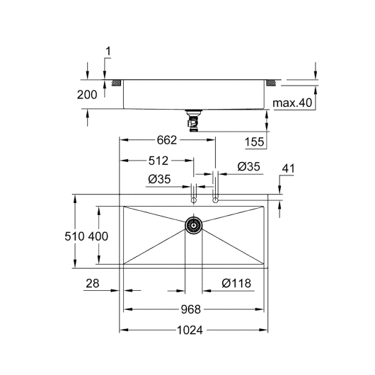 Мийка для кухні із нержавіючої сталі Grohe K800 (31586SD1), изображение 3