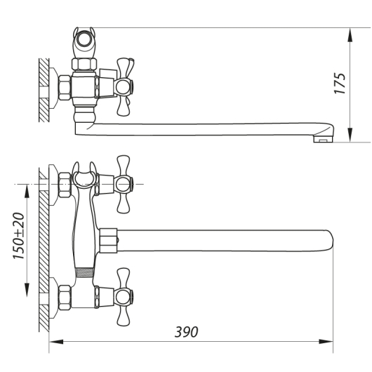 Змішувач для ванни Zerix D5Q 827 (ZX0010), изображение 2