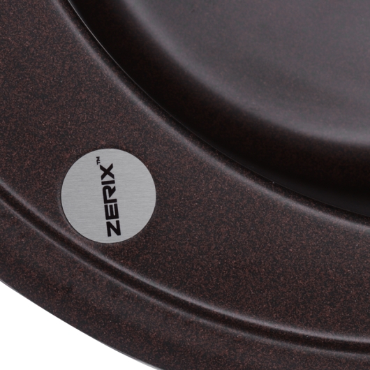 Мийка кухонна Zerix ZS-510R-12 Коричнева (ZX4536), изображение 3