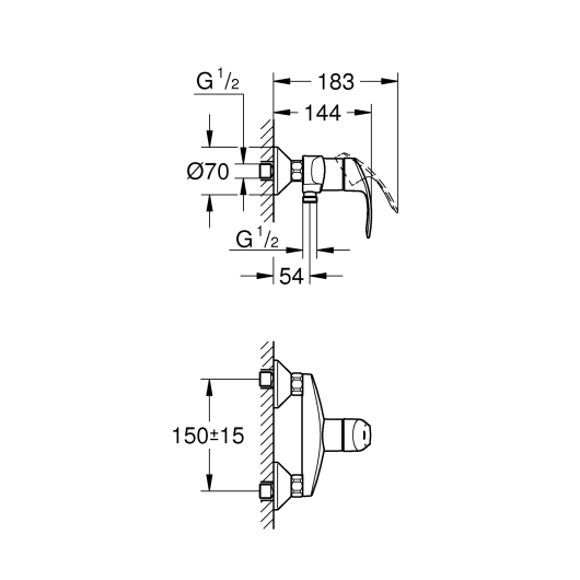 Змішувач для душу Grohe Eurosmart (33555002), изображение 3