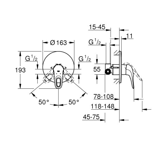 Змішувач для душу Grohe Eurostyle (33635003), изображение 2
