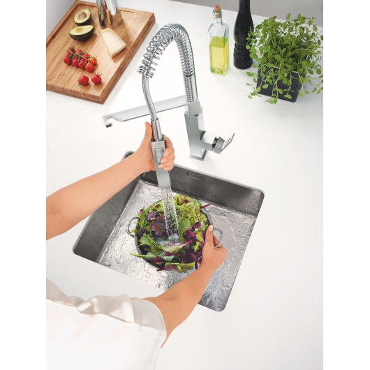 Змішувач для кухні з гнучким виливом Grohe Eurocube (31395DC0), изображение 4
