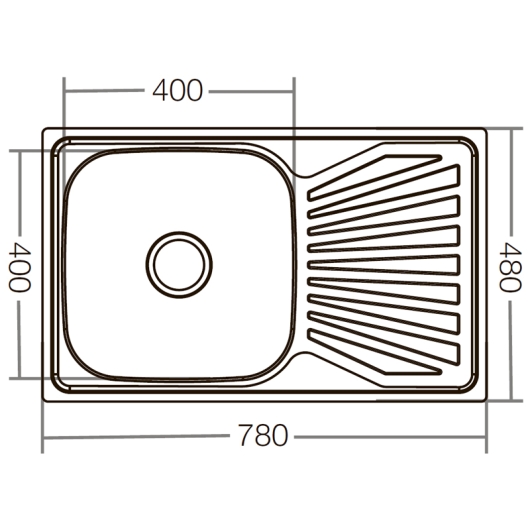 Мийка кухонна ZERIX Z7848-08-180E (satin) (ZX1604), изображение 2