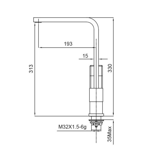 Змішувач для кухні KOER KB-70010-05 (Колір чорний) (KR3489), изображение 2