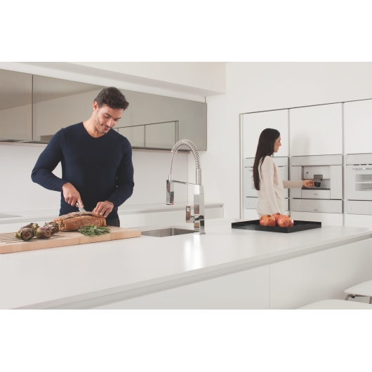 Змішувач для кухні з гнучким виливом Grohe Eurocube (31395000), изображение 5