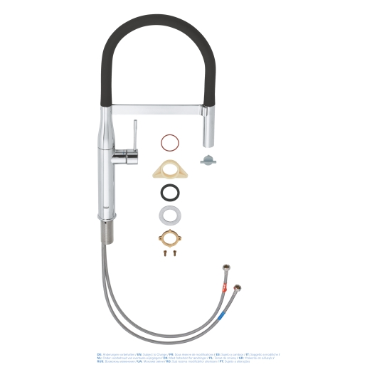 Змішувач для кухні з гнучким виливом Grohe Essence New (30294000), изображение 10