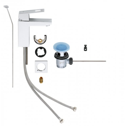 Змішувач для умивальника з дон. клапаном Grohe Eurocube (23127000), зображення 2