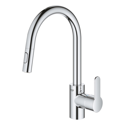 Змішувач для кухні з висувним виливом Grohe Eurostyle Cosmopolitan (31482003), зображення 2