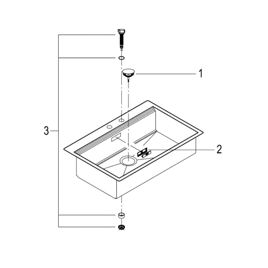 Мийка кухонна Grohe EX Sink K800 подвійна (90 cm) (31584SD0), изображение 5