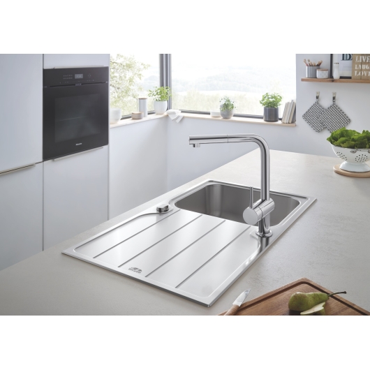 Комплект кухонної мийки і змішувача Grohe K500 (31573SD1), изображение 2