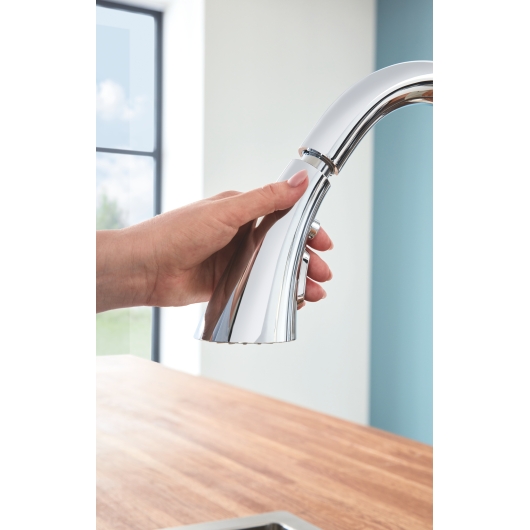 Змішувач для кухні з висувним виливом Grohe Zedra (32294002), изображение 2