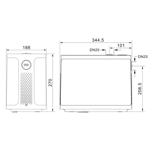 Насосна станція SHIMGE CA600 (0.6 кВт, Нmax 45 м, Qmax 100 л/хв), изображение 3