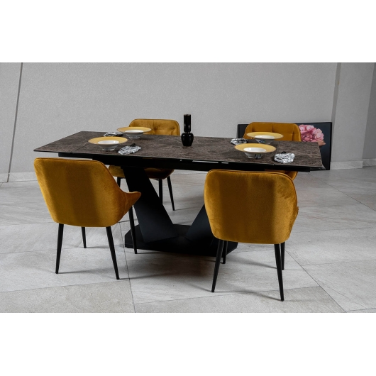 Стіл ЛУАРА 140(200)*80*76 Laminam Emperador Extra (3mm)