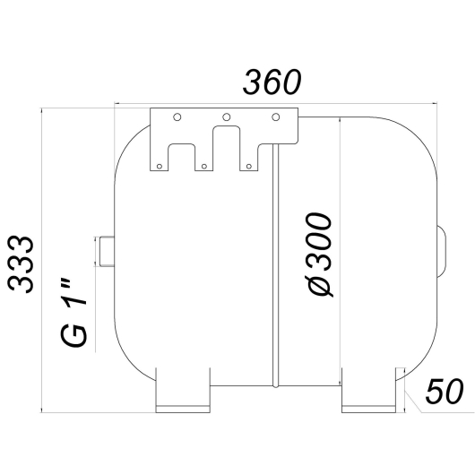 Гидроаккумулятор c фиксированной мембраной   24л ZILMET HYDRO-pro 10bar горизонтальний( 11A0002434 ), изображение 7