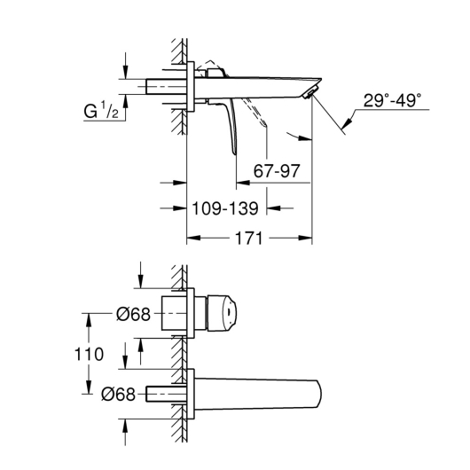 Змішувач для раковини прихованого монтажу Grohe Eurosmart New (29337003), изображение 3