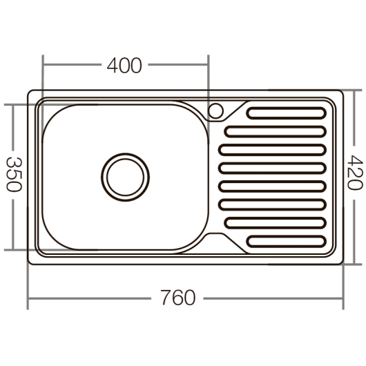 Мийка кухонна Zerix Z7642-08-180D (decor) (ZX1603), изображение 4