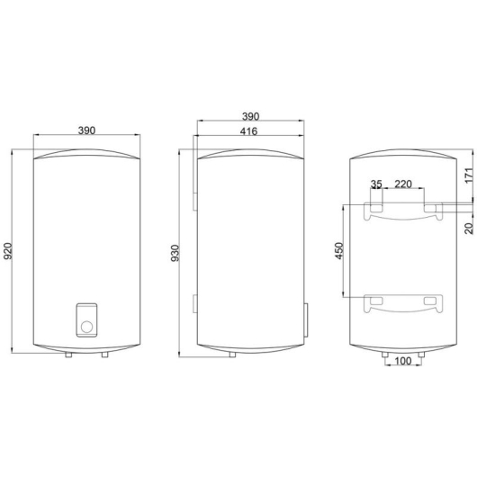 Водонагрівач електричний Thermo Alliance 80 л SLIM вертикальний, сухий ТЕН 2,0 кВт D80V20J(D)2-K, изображение 6