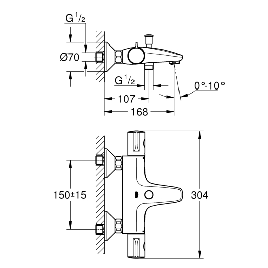 Термостат для ванни Grohe Grohtherm 800 (34576000), изображение 2