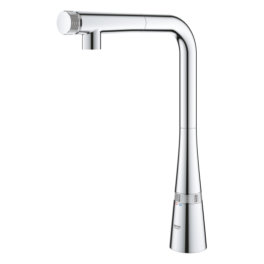 Змішувач для кухні з висувним виливом Grohe Zedra SmartControl (31593002), изображение 6