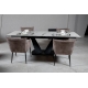 Стіл ЛУАРА 140(200)*80*76 Laminam Invisible white (5mm), изображение 2