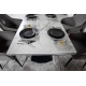 Стіл ЛУАРА 140(200)*80*76 Laminam Invisible white (5mm), изображение 8