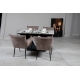 Стіл ЛУАРА 160(200)*90*76 Laminam Bianco Statuario Venato (3mm), изображение 2