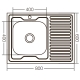 Кухонна мийка накладна ZerixZ8060L-06-160E (Satin) (ZX1616), изображение 3