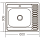 Мийка кухонна Zerix Z6060L-06-160E (Satin) (ZM0568), изображение 3