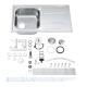 Кухонна мийка Grohe EX-2 Sink K401 (31566SD0), изображение 2