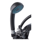 Змішувач для ванної Plamix Sirius-140 Black (зі шлангом та лійкою) (PM0638), изображение 2