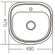 Мийка кухонна Zerix Z4947-08-180E (Satin) (ZM0559), изображение 3