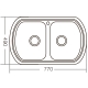 Мийка кухонна Zerix Z7749-08-180E (Satin) (ZM0565), изображение 4