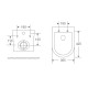 Унітаз підвісний Mixxus Premium Ellipse-0304-R 540x360x360mm, система змиву Rimless (MP6466), изображение 3