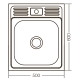 Кухонна мийка накладна Zerix Z5060-04-160E (Satin) (ZX1610), изображение 2