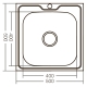 Кухонна мийка накладна Zerix Z5050-04-160E (Satin) (ZX1608), изображение 3