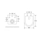 Унітаз підвісний Mixxus Premium Ellipse-0302-T3 495x360x370mm, система змиву Tornado 3.0 (MP6462), изображение 3